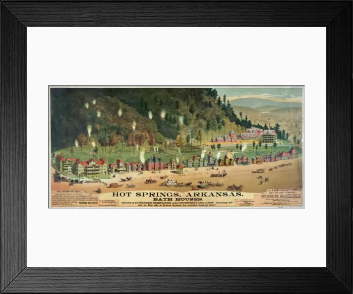Framed Print : Hot Springs, Arkansas. Bath houses Framed Print : Hot Springs, Arkansas. Bath houses