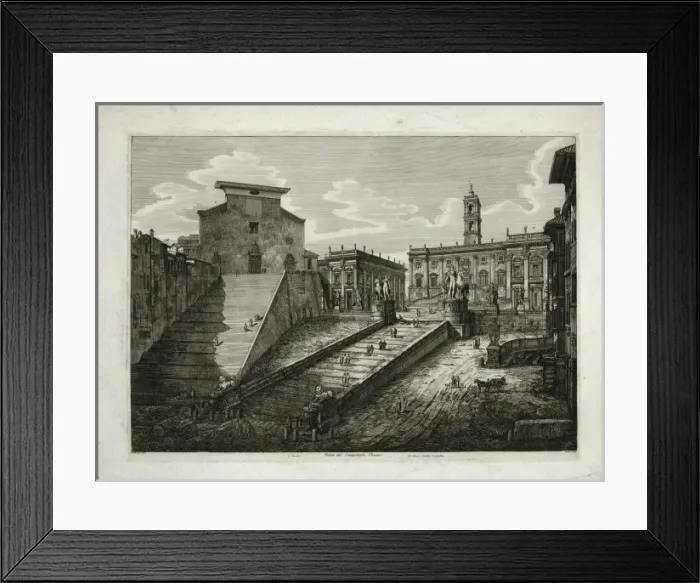 Framed Print : Veduta del Campidoglio Romano Framed Print : Veduta del Campidoglio Romano