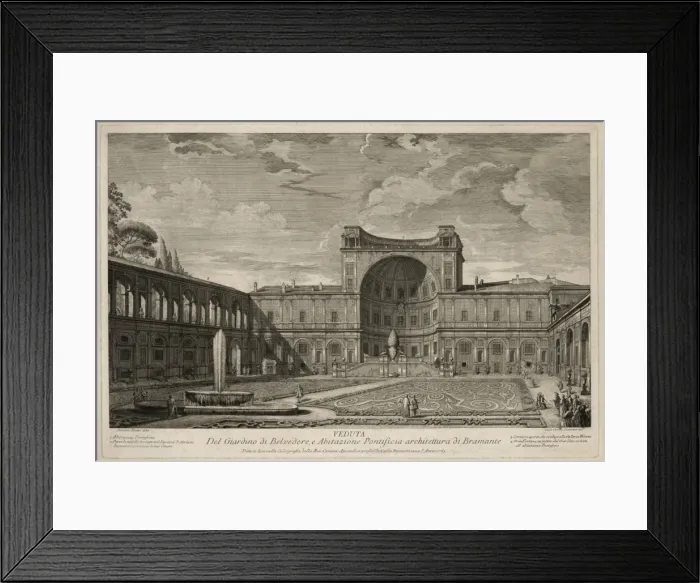 Framed Print : Veduta del Giardino di Belvedere, e Abitazione Pontificia ar Framed Print : Veduta del Giardino di Belvedere, e Abitazione Pontificia ar