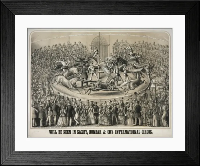 Framed Print : Will be seen in Saxby, Dunbar & Cos International Circus Framed Print : Will be seen in Saxby, Dunbar & Cos International Circus