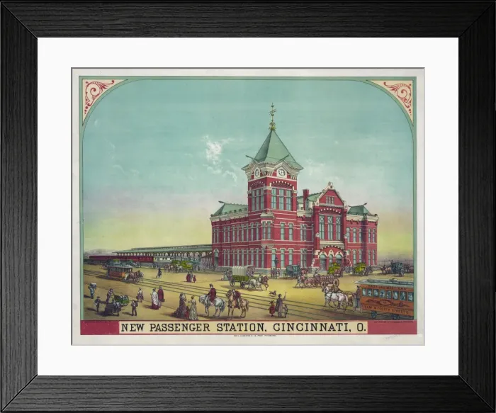 Framed Print : New passenger station, Cincinnati, O Framed Print : New passenger station, Cincinnati, O