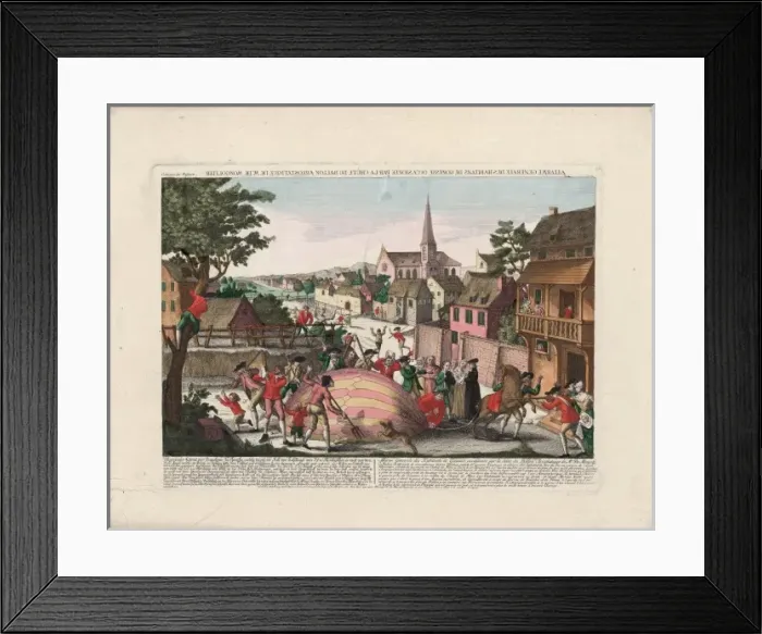 Framed Print : Allarme generale des habitants de Gonesse occasionee par la Framed Print : Allarme generale des habitants de Gonesse occasionee par la