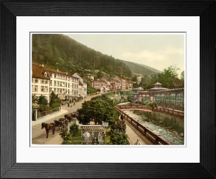 Framed Print : Olga Street, Wildbad, Wurtemburg, Germany Framed Print : Olga Street, Wildbad, Wurtemburg, Germany