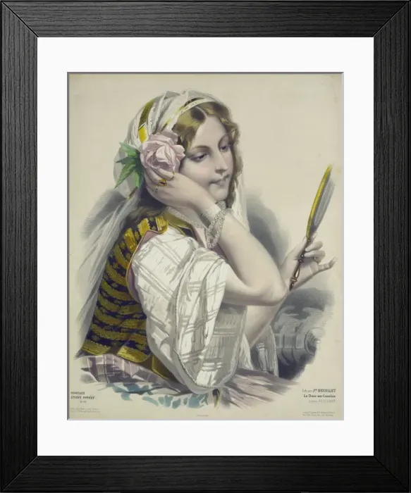 Framed Print : La dame aux camelias Framed Print : La dame aux camelias