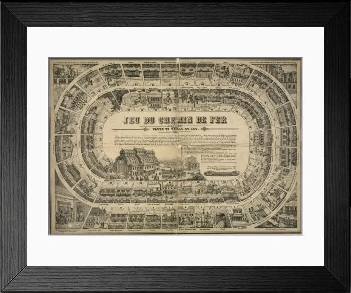 Framed Print : Jeu du chemin de fer Framed Print : Jeu du chemin de fer