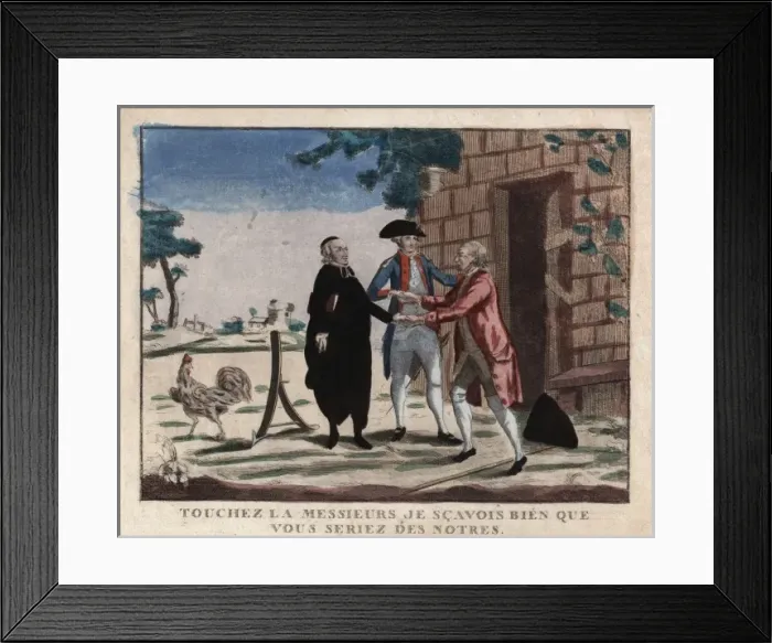 Framed Print : Touchez la messieurs je scavois bien que vous seriez des not Framed Print : Touchez la messieurs je scavois bien que vous seriez des not