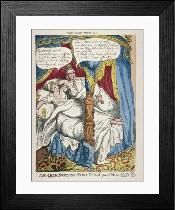 Framed Print : The arch dutchess Maria Louisa going to take her NAP Framed Print : The arch dutchess Maria Louisa going to take her NAP