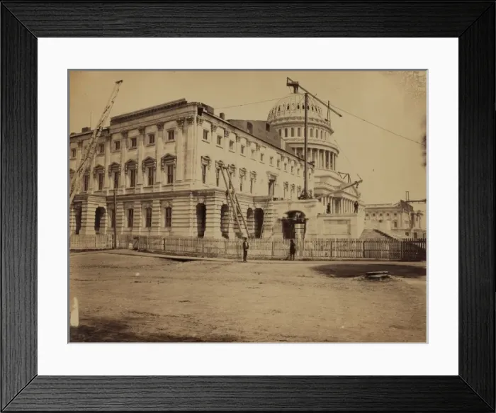 Framed Print : Capitol, Washington, DC, south-east view, July, 1863 Framed Print : Capitol, Washington, DC, south-east view, July, 1863