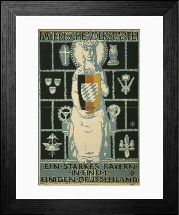 Framed Print : Bayerische Volkspartei, ein starkes Bayern in einem einigen Framed Print : Bayerische Volkspartei, ein starkes Bayern in einem einigen