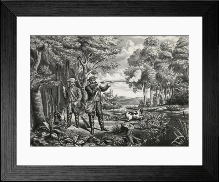 Framed Print : American sporting scene - snipe shooting Framed Print : American sporting scene - snipe shooting
