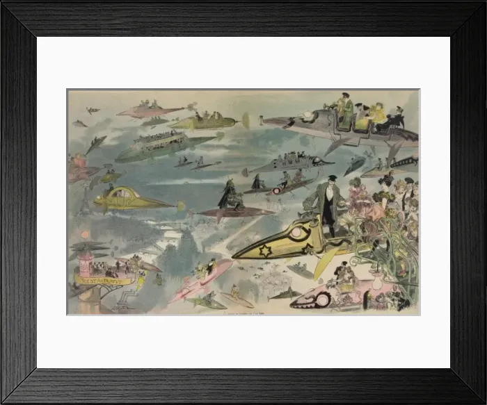 Framed Print : Le Sortie de l opera en l an 2000 Framed Print : Le Sortie de l opera en l an 2000