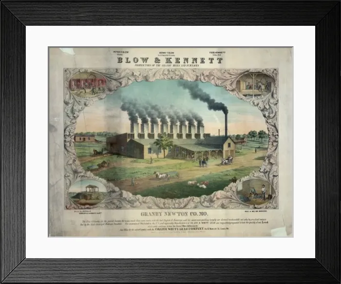 Framed Print : Blow & Kennett... Granby Newton Co. Mo... Collier White Lead Framed Print : Blow & Kennett... Granby Newton Co. Mo... Collier White Lead