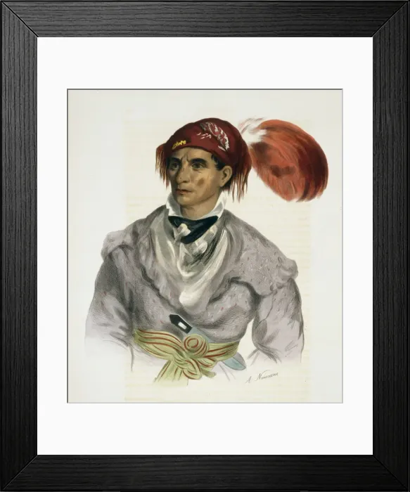 Framed Print : Tah-chee, a Cherokee chief Framed Print : Tah-chee, a Cherokee chief