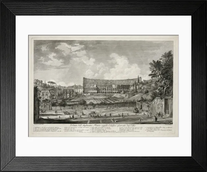 Framed Print : Veduta dell anfiteatro flavio oggidl Colosseo osservato dal Framed Print : Veduta dell anfiteatro flavio oggidl Colosseo osservato dal