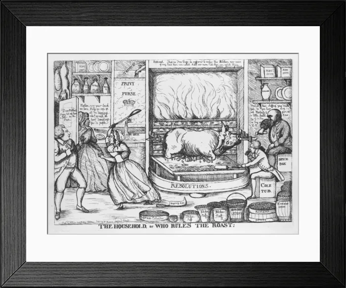 Framed Print : The Household, or who rules the roast Framed Print : The Household, or who rules the roast