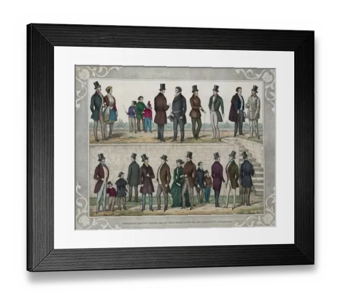 Framed Print : Shanklands American fashions for the fall & winter of 1851 Framed Print : Shanklands American fashions for the fall & winter of 1851
