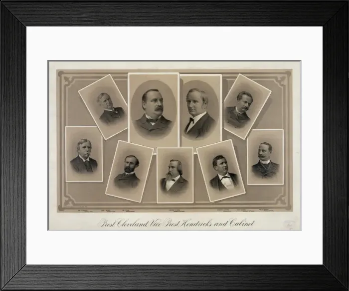 Framed Print : Prest. Cleveland, Vice Prest. Hendricks and cabinet Framed Print : Prest. Cleveland, Vice Prest. Hendricks and cabinet
