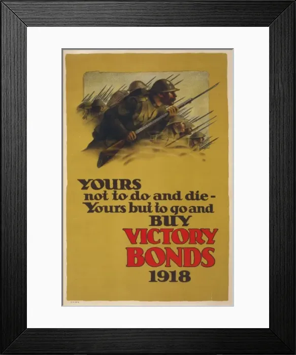 Framed Print : Yours not to do and die - yours but to go and buy Victory Bo Framed Print : Yours not to do and die - yours but to go and buy Victory Bo