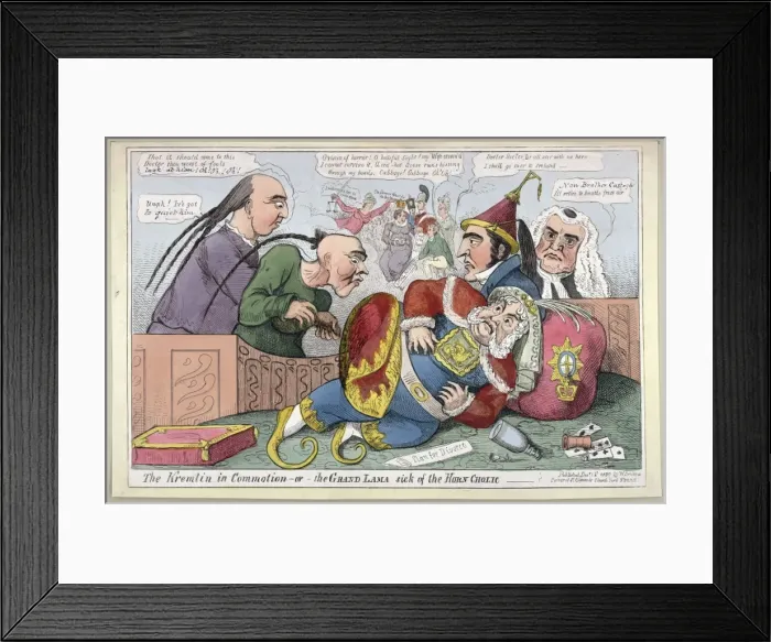 Framed Print : The Kremlin in commotion - or - the Grand Lama sick of the h Framed Print : The Kremlin in commotion - or - the Grand Lama sick of the h