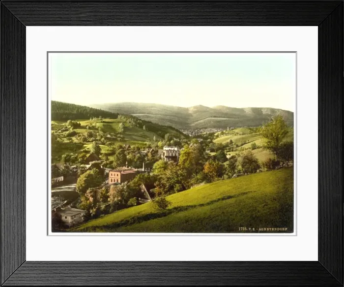 Framed Print : Agnetendorf, towards the Schneegruben, Riesengebirge, German Framed Print : Agnetendorf, towards the Schneegruben, Riesengebirge, German
