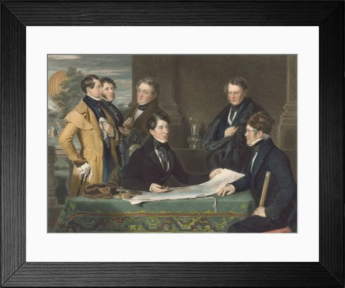 Framed Print : A consultation previous to an aerial voyage from London to W Framed Print : A consultation previous to an aerial voyage from London to W