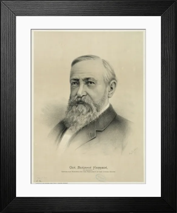 Framed Print : Gen. Benjamin Harrison, of Indiana Framed Print : Gen. Benjamin Harrison, of Indiana