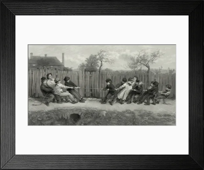 Framed Print : The tug of war Framed Print : The tug of war