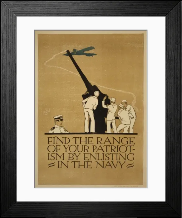 Framed Print : Find the range of your patriotism by enlisting in the Navy Framed Print : Find the range of your patriotism by enlisting in the Navy