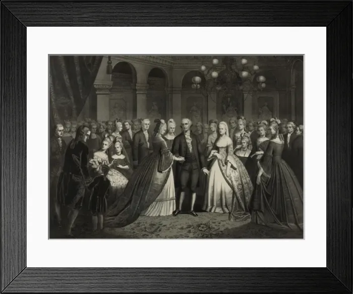 Framed Print : Washingtons reception at the White House, 1776 Framed Print : Washingtons reception at the White House, 1776