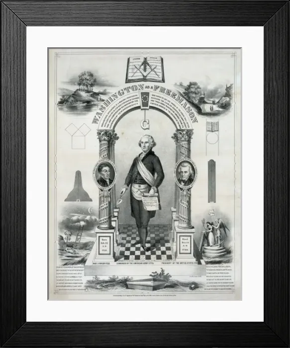 Framed Print : Washington as a freemason Framed Print : Washington as a freemason