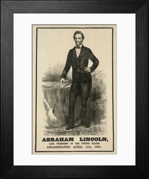 Framed Print : Abraham Lincoln, late president of the United states, assass Framed Print : Abraham Lincoln, late president of the United states, assass