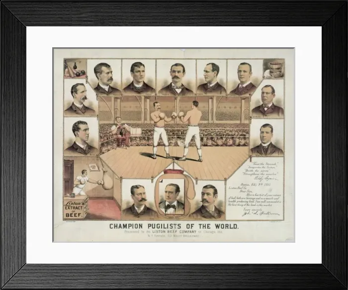Framed Print : Champion pugilists of the world Framed Print : Champion pugilists of the world