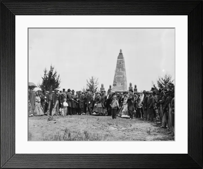 Framed Print : Bull Run, Virginia. Dedication of the battle monument Framed Print : Bull Run, Virginia. Dedication of the battle monument