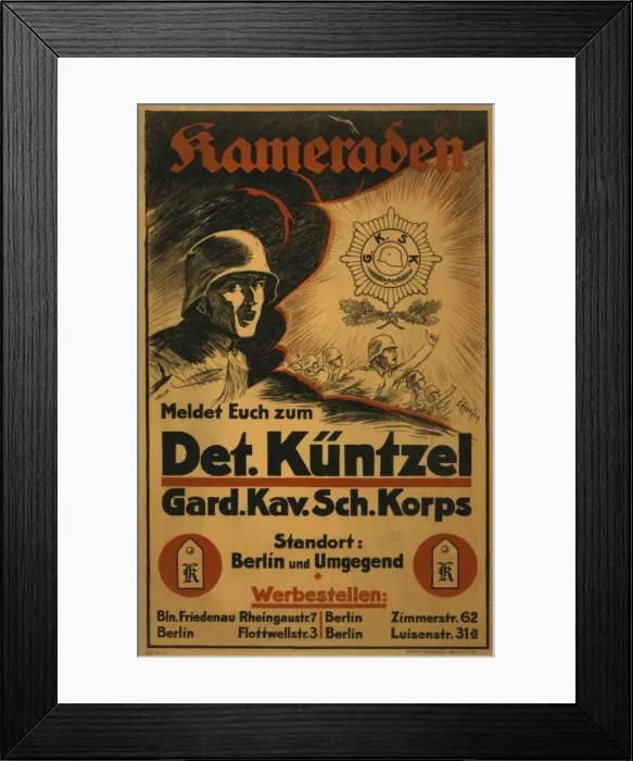 Framed Print : Kameraden meldet euch zum Det. Kuntzel Framed Print : Kameraden meldet euch zum Det. Kuntzel