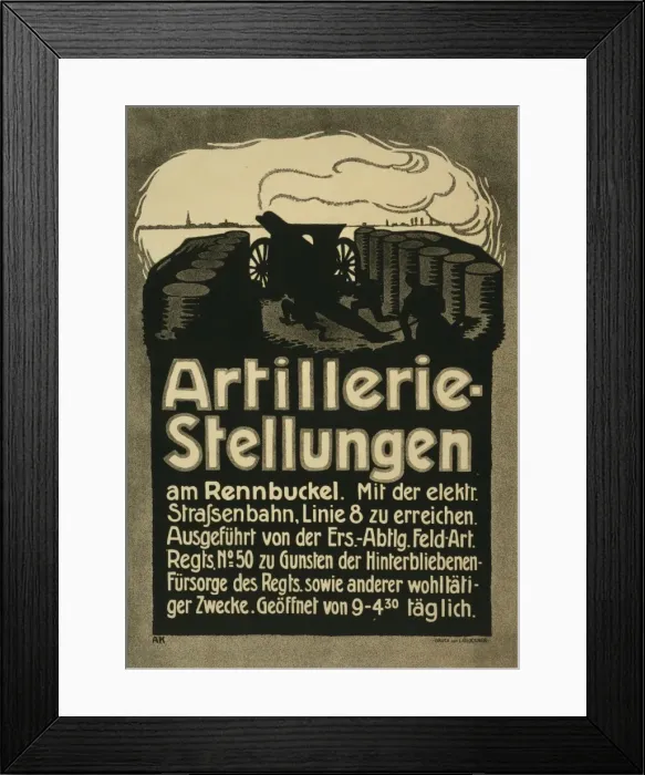 Framed Print : Artillerie-Stellungen Framed Print : Artillerie-Stellungen