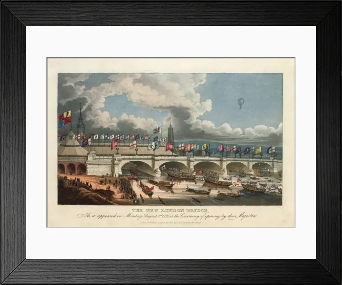 Framed Print : The new London bridge, as it appeared on Monday, August 1st Framed Print : The new London bridge, as it appeared on Monday, August 1st