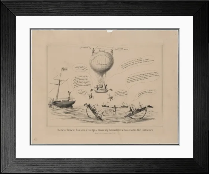 Framed Print : The great pictorial romance of the age, or, steam ship commo Framed Print : The great pictorial romance of the age, or, steam ship commo