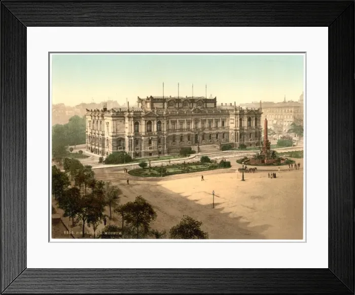 Framed Print : The museum, Augusta Platz, Leipsig (i. e. Leipzig), Saxony Framed Print : The museum, Augusta Platz, Leipsig (i. e. Leipzig), Saxony