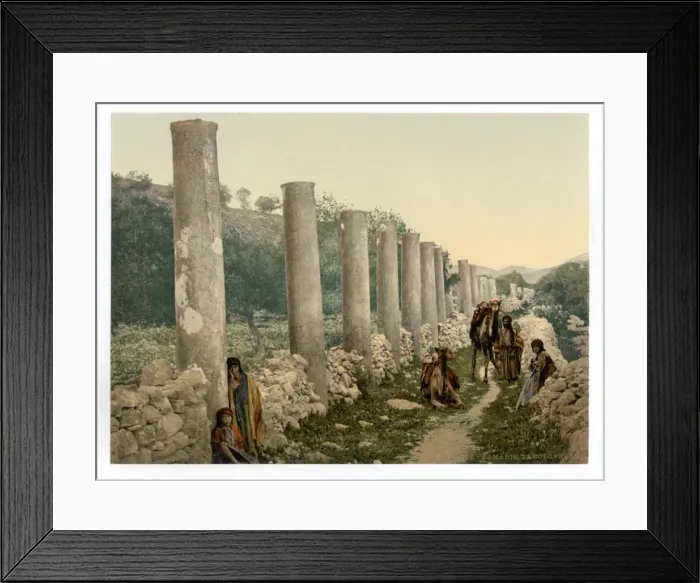 Framed Print : The colonnade, Samaria, Holy Land Framed Print : The colonnade, Samaria, Holy Land