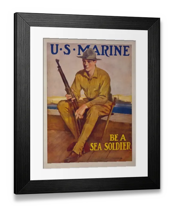 Framed Print : US Marine - Be a sea soldier Framed Print : US Marine - Be a sea soldier