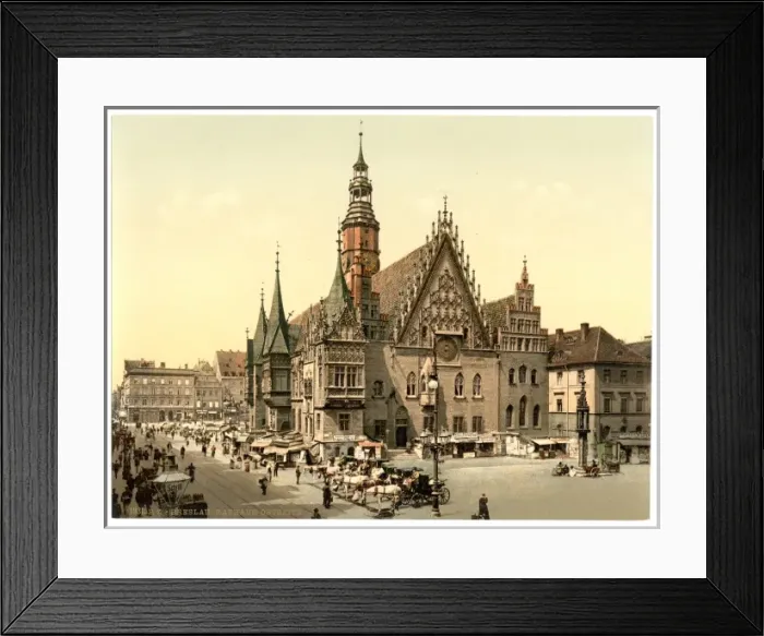 Framed Print : Town hall from the east, Breslau, Silesia, Germany (i. e. Wr Framed Print : Town hall from the east, Breslau, Silesia, Germany (i. e. Wr
