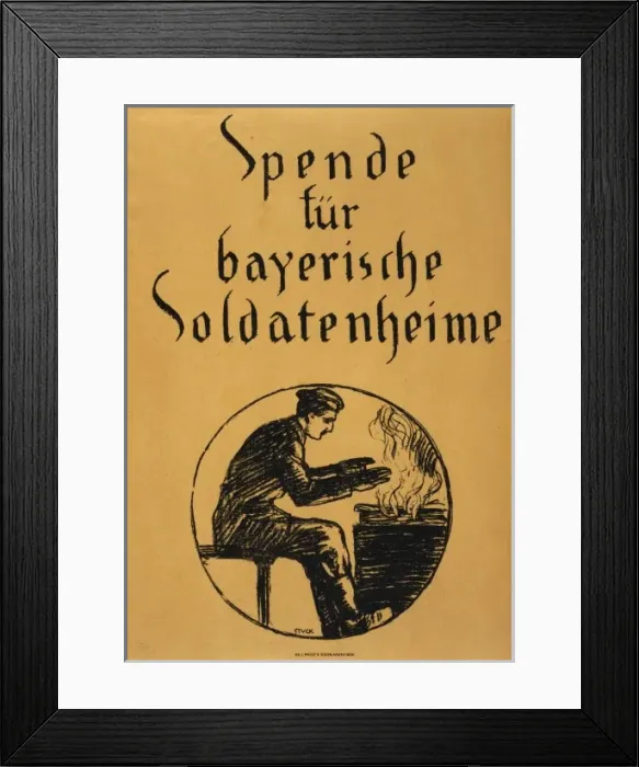 Framed Print : Spende fur bayerische Soldatenheime Framed Print : Spende fur bayerische Soldatenheime
