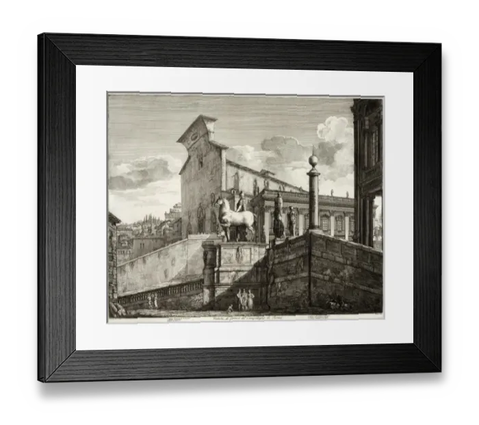 Framed Print : Veduta di fianco del Campidogilio di Roma Framed Print : Veduta di fianco del Campidogilio di Roma