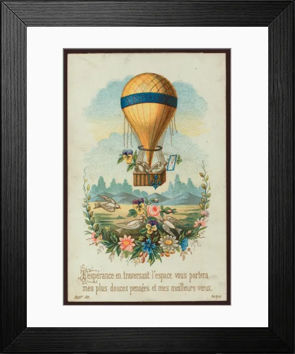 Framed Print : L Esperance en traversant l espace vous portera mes plus dou Framed Print : L Esperance en traversant l espace vous portera mes plus dou
