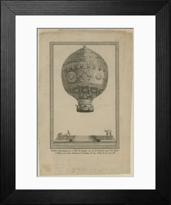 Framed Print : Machine aerostatique de 70 pieds de hauteur sur 46 de diamet Framed Print : Machine aerostatique de 70 pieds de hauteur sur 46 de diamet