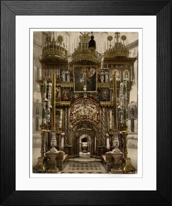 Framed Print : The interior of the Holy Sepulchre, Jerusalem, Holy Land Framed Print : The interior of the Holy Sepulchre, Jerusalem, Holy Land