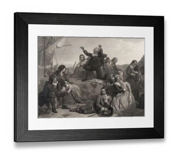 Framed Print : The departure of the pilgrim fathers, for America, A. D. 1620 Framed Print : The departure of the pilgrim fathers, for America, A. D. 1620