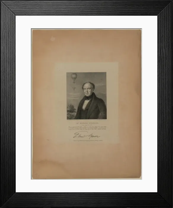 Framed Print : Mr. Edward Spencer, born May 8th 1799 who accompanied Mr. Ch Framed Print : Mr. Edward Spencer, born May 8th 1799 who accompanied Mr. Ch