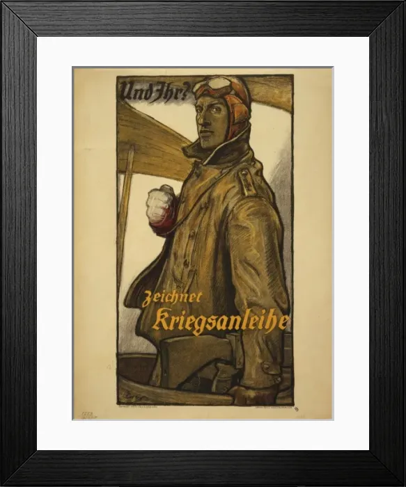 Framed Print : Und Ihr? Zeichnet Kriegsanleihe Framed Print : Und Ihr? Zeichnet Kriegsanleihe
