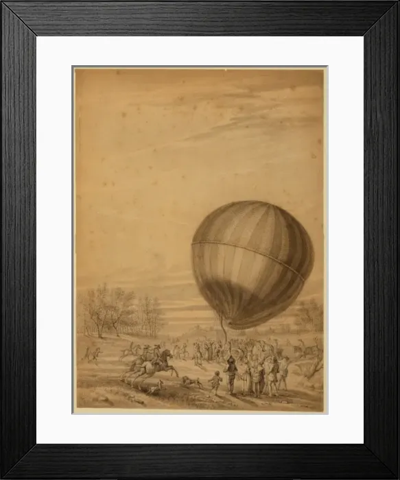 Framed Print : The Aerostatic globe balloon, belonging to Jacques Charles Framed Print : The Aerostatic globe balloon, belonging to Jacques Charles